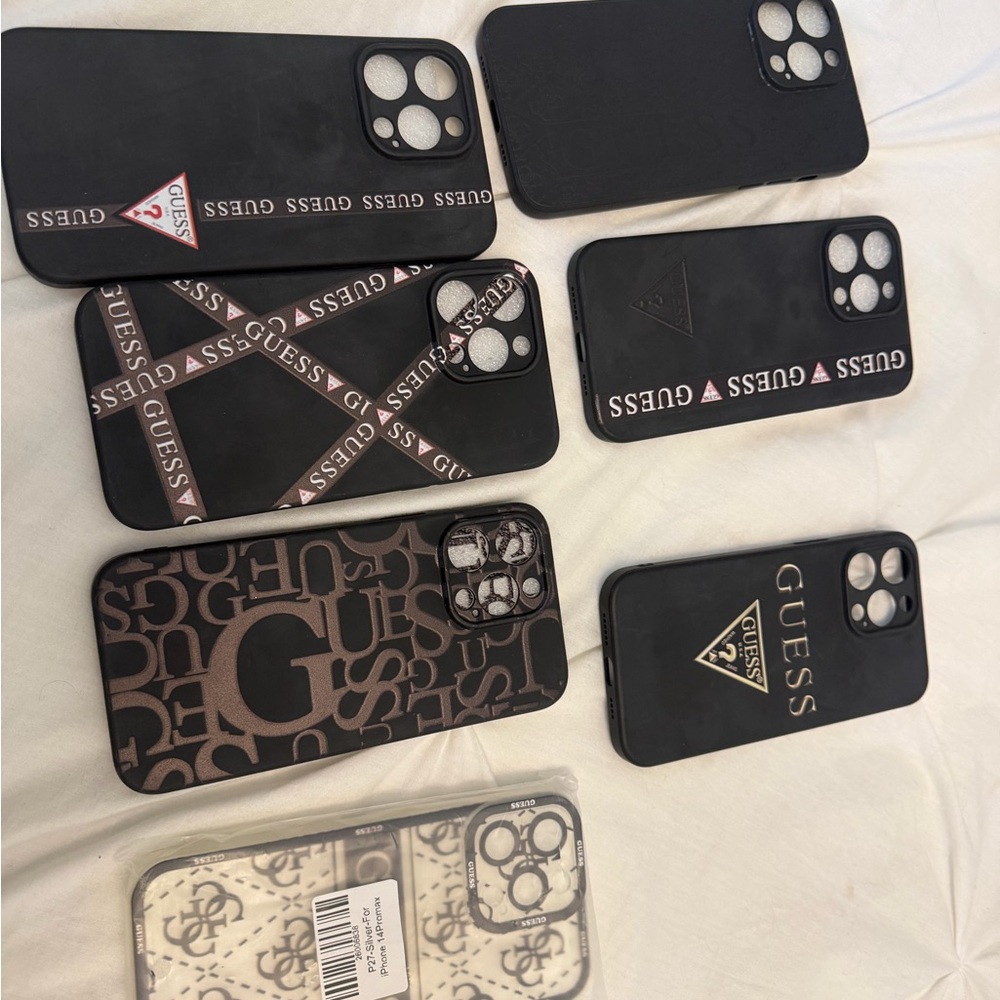 GUESS Black and Brown Designer Phone Cases IPhone 14Pro Max